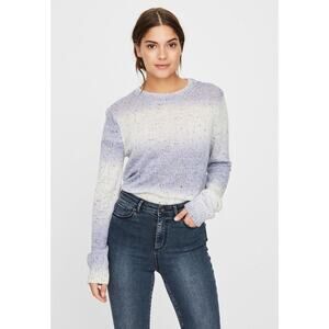 NWT VERO‎ MODA Copenhagen Frida Knit Super Soft LS Flecked Wool Blend Sweater LG